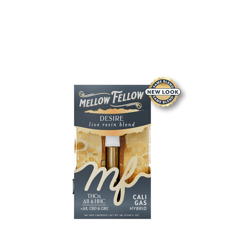 Desire Blend 1ml Live Resin Vape Cartridge - Cali Gas (Hybrid) - Mellow Fellow