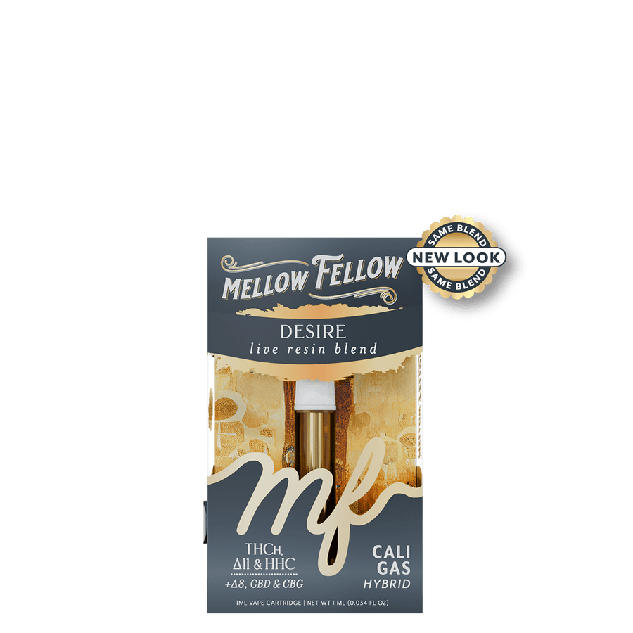 Desire Blend 1ml Live Resin Vape Cartridge - Cali Gas (Hybrid) - Mellow Fellow