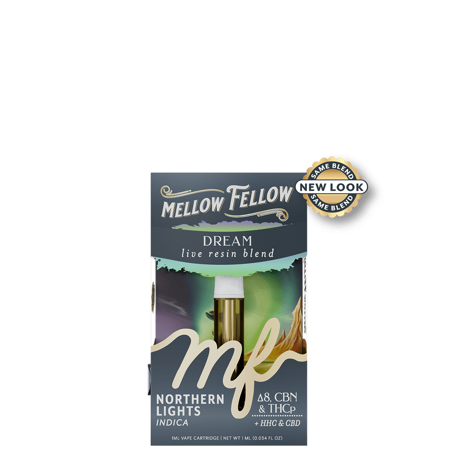Dream Blend 1ml Live Resin Vape Cartridge - Northern Lights (Indica) - Mellow Fellow