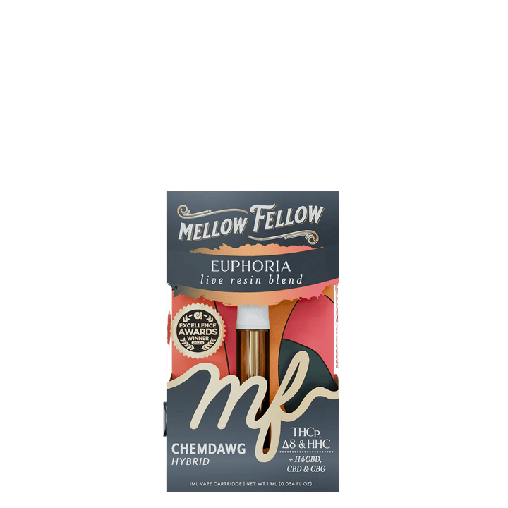 Euphoria Blend 1ml Live Resin Vape Cartridge - Chemdawg (Hybrid) - Mellow Fellow