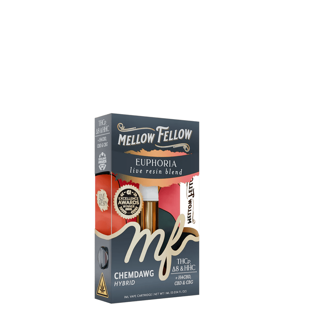 Euphoria Blend 1ml Live Resin Vape Cartridge - Chemdawg (Hybrid) - Mellow Fellow