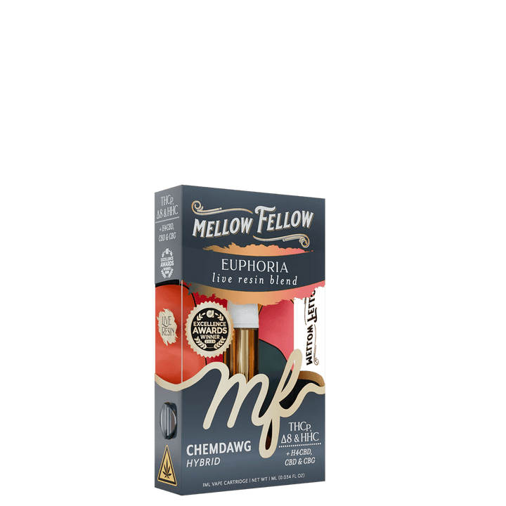 Euphoria Blend 1ml Live Resin Vape Cartridge - Chemdawg (Hybrid) - Mellow Fellow