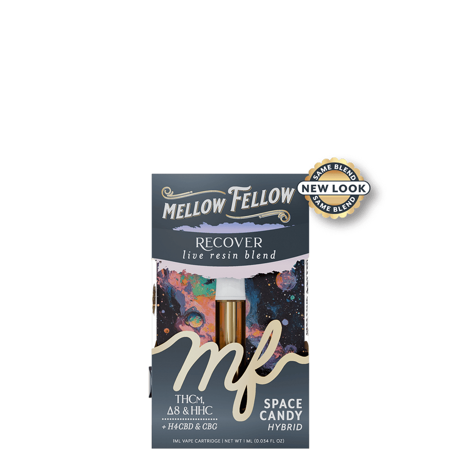 Recover Blend 1ml Live Resin Vape Cartridge - Space Candy (Hybrid) - Mellow Fellow