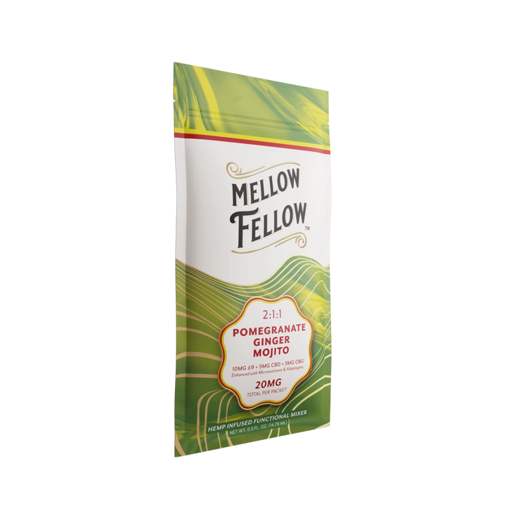 Delta 9 + CBD & CBG Mixers 10pc - Pomegranate Ginger Mojito - Mellow Fellow