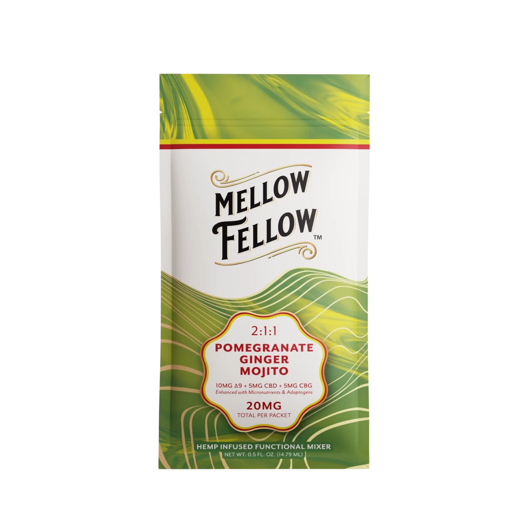 Delta 9 + CBD & CBG Mixers 10pc - Pomegranate Ginger Mojito - Mellow Fellow