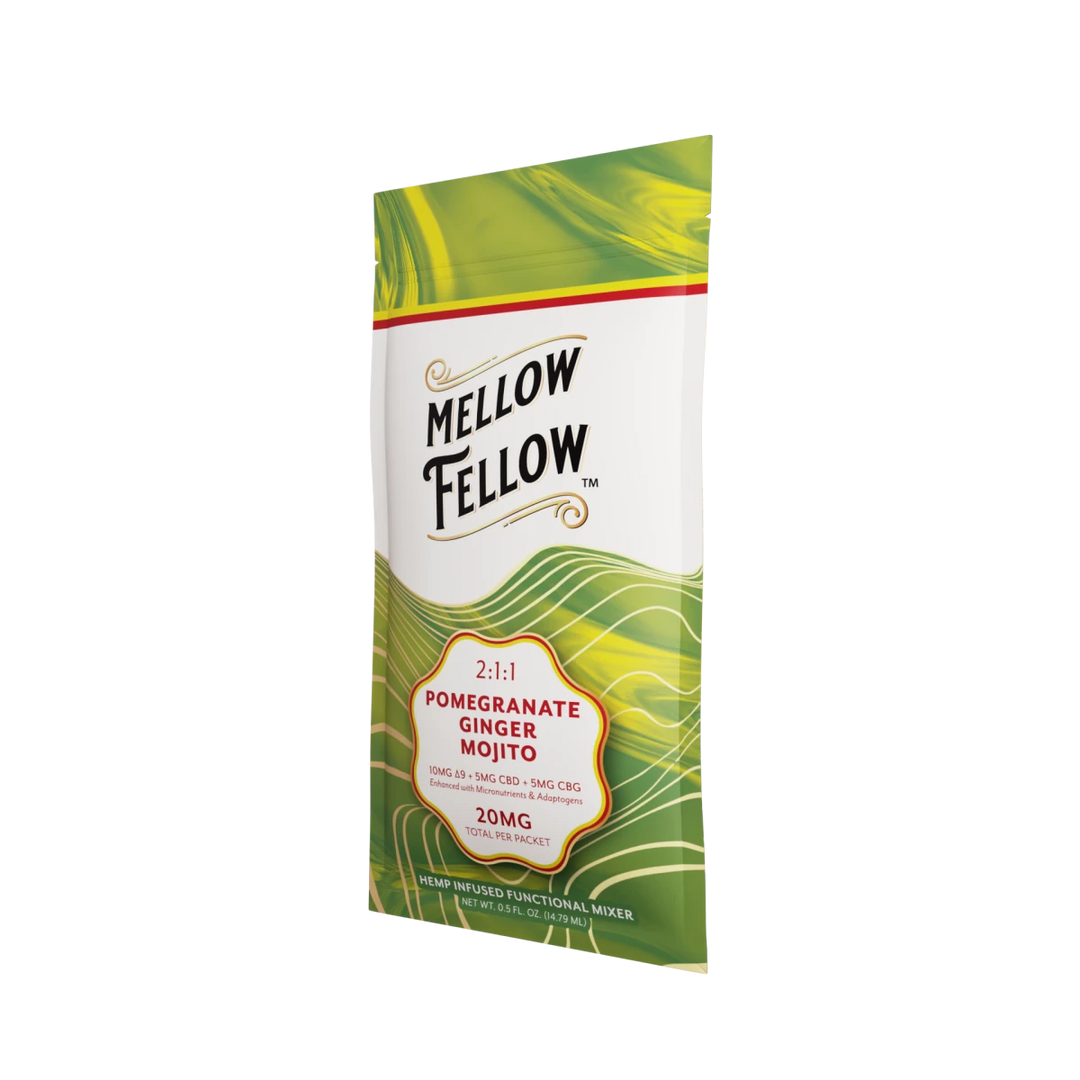 Delta 9 + CBD & CBG Mixers 10pc - Pomegranate Ginger Mojito - Mellow Fellow