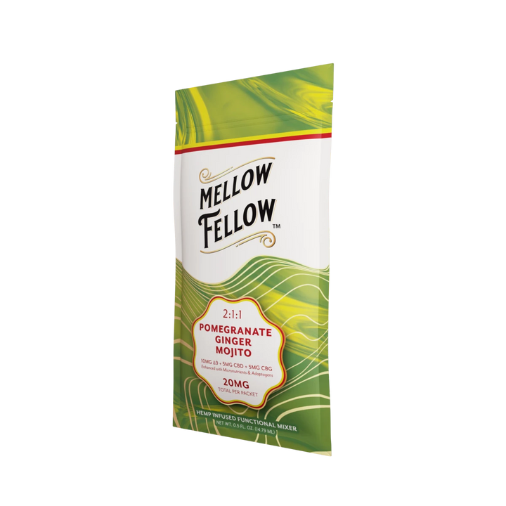 Delta 9 + CBD & CBG Mixers 10pc - Pomegranate Ginger Mojito - Mellow Fellow