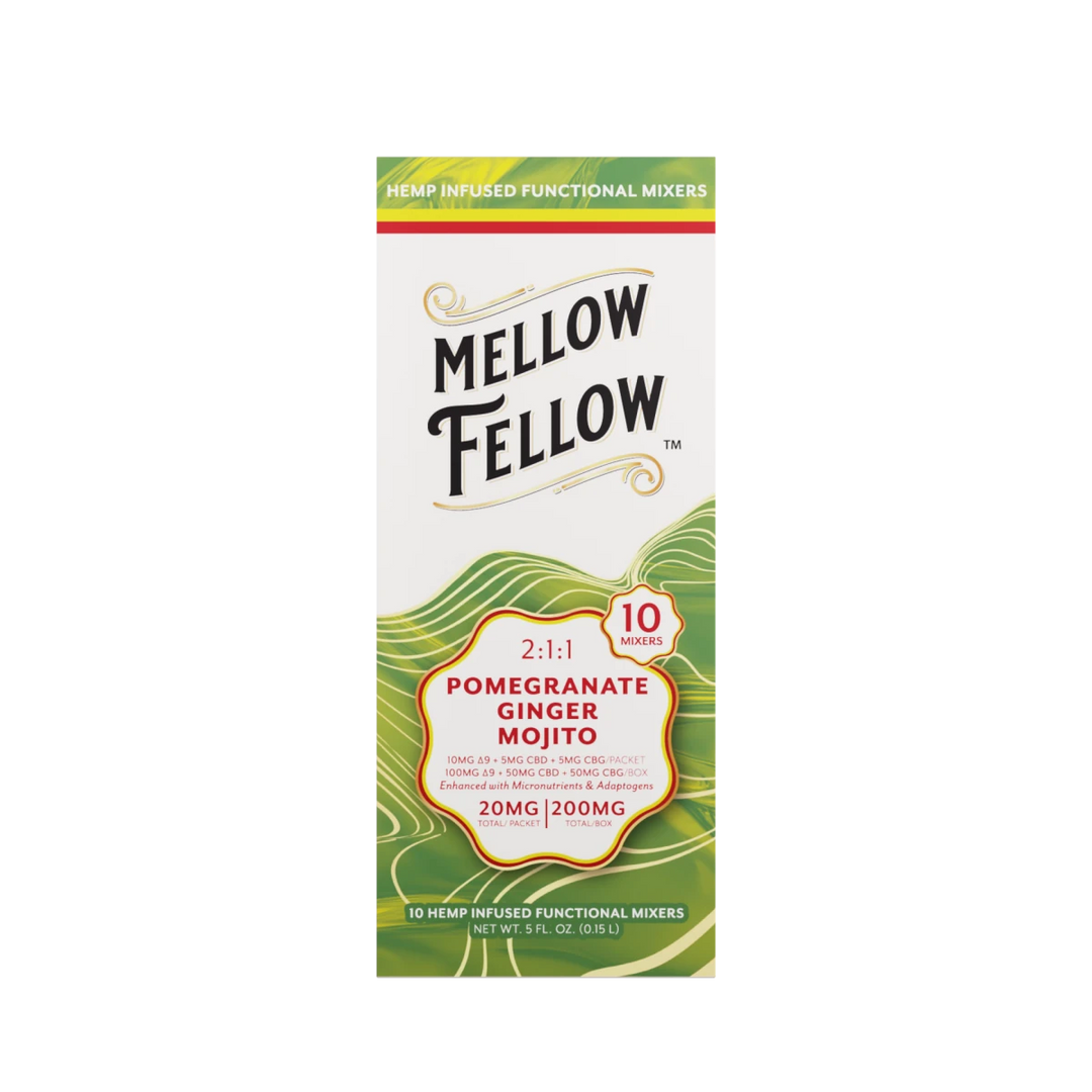 Delta 9 + CBD & CBG Mixers 10pc - Pomegranate Ginger Mojito - Mellow Fellow