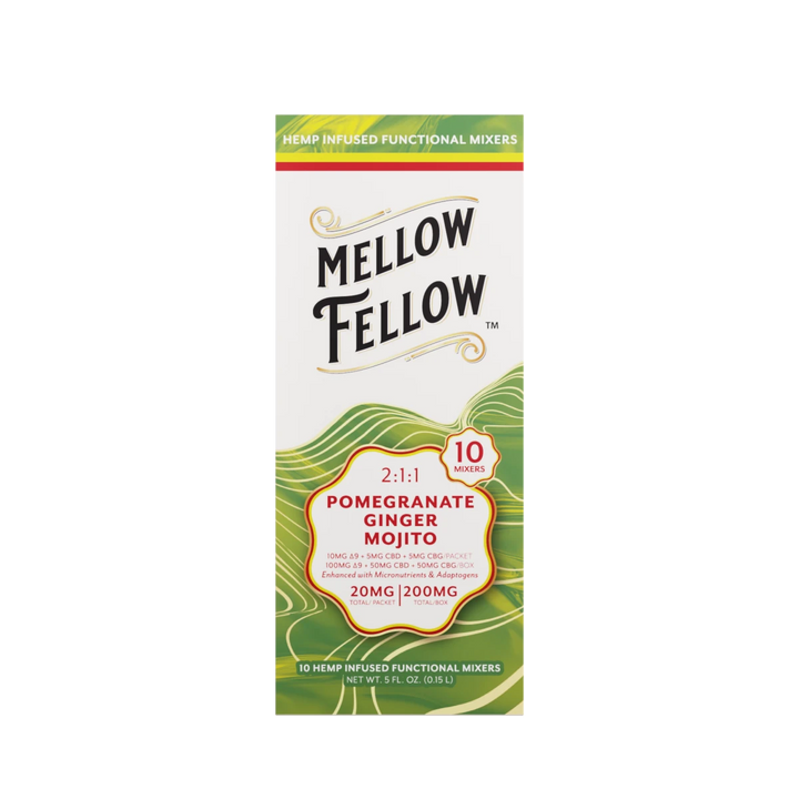 Delta 9 + CBD & CBG Mixers 10pc - Pomegranate Ginger Mojito - Mellow Fellow