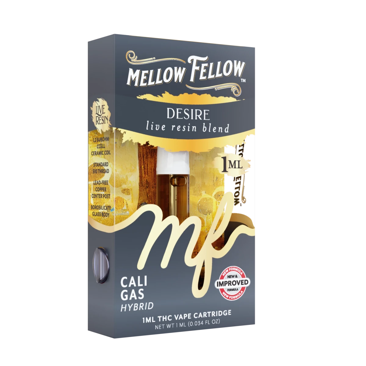 Desire Blend 1ml Live Resin Vape Cartridge - Cali Gas (Hybrid)  Mellow  Fellow