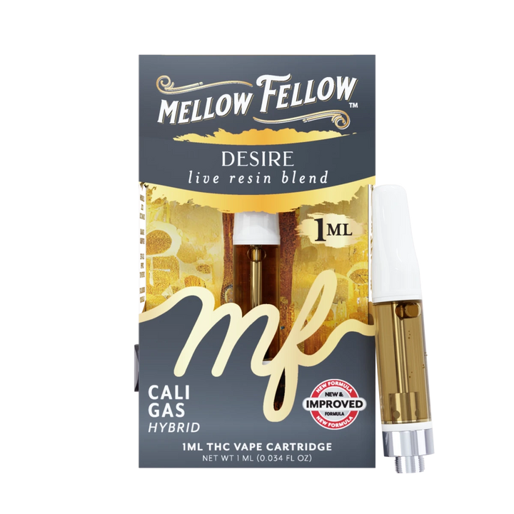Desire Blend 1ml Live Resin Vape Cartridge - Cali Gas (Hybrid) - Mellow Fellow