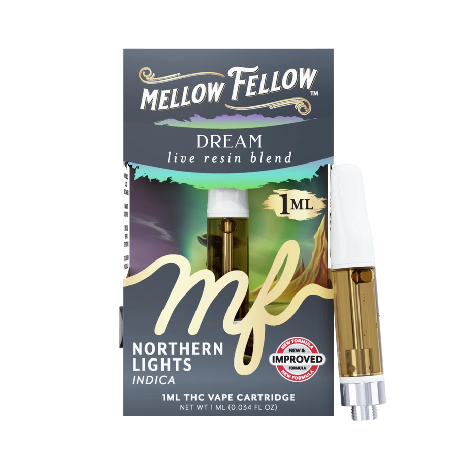 Dream Blend 1ml Live Resin Vape Cartridge - Northern Lights (Indica) - Mellow Fellow