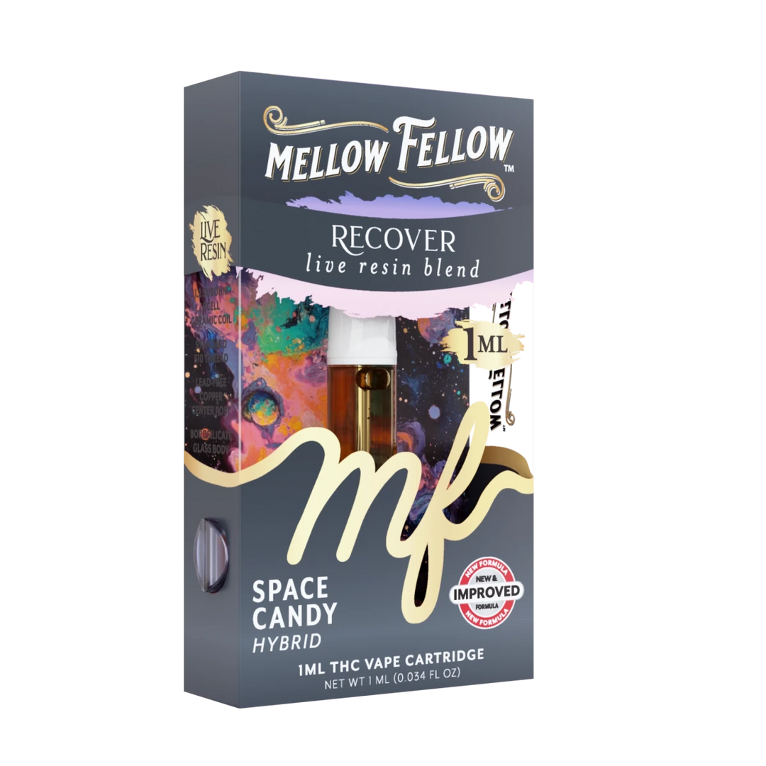 Recover Blend 1ml Live Resin Vape Cartridge - Space Candy (Hybrid) - Mellow Fellow