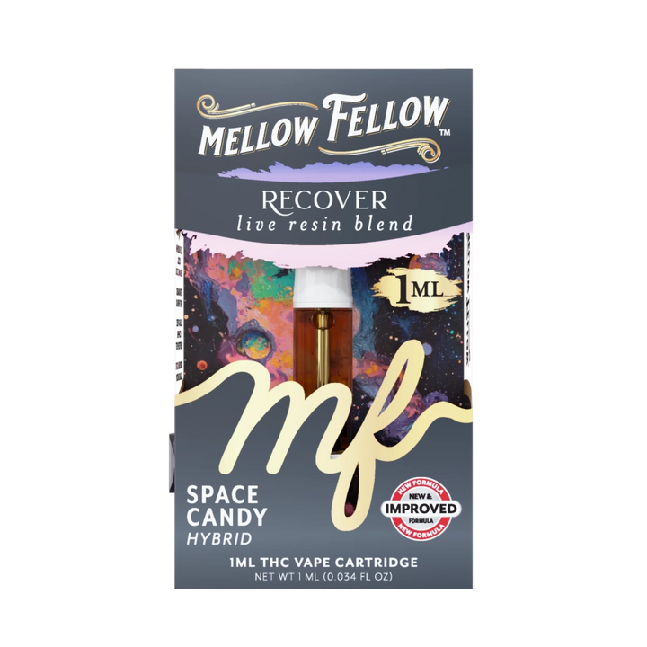 Recover Blend 1ml Live Resin Vape Cartridge - Space Candy (Hybrid) - Mellow Fellow