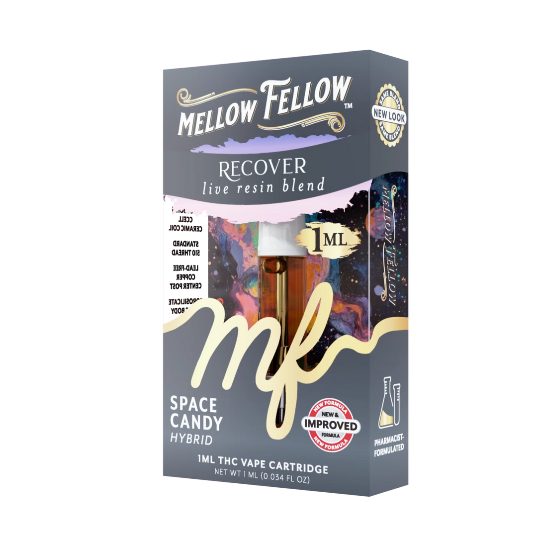 Recover Blend 1ml Live Resin Vape Cartridge - Space Candy (Hybrid) - Mellow Fellow