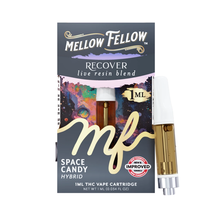 Recover Blend 1ml Live Resin Vape Cartridge - Space Candy (Hybrid) - Mellow Fellow