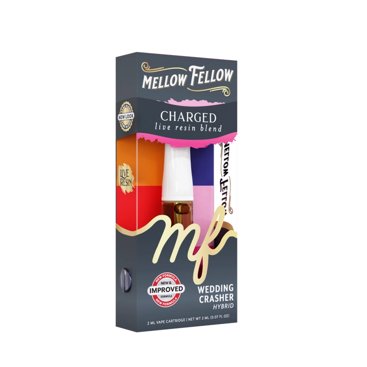 Charged Blend 2ml Live Resin Vape Cartridge - Wedding Crasher (Hybrid) - Mellow Fellow