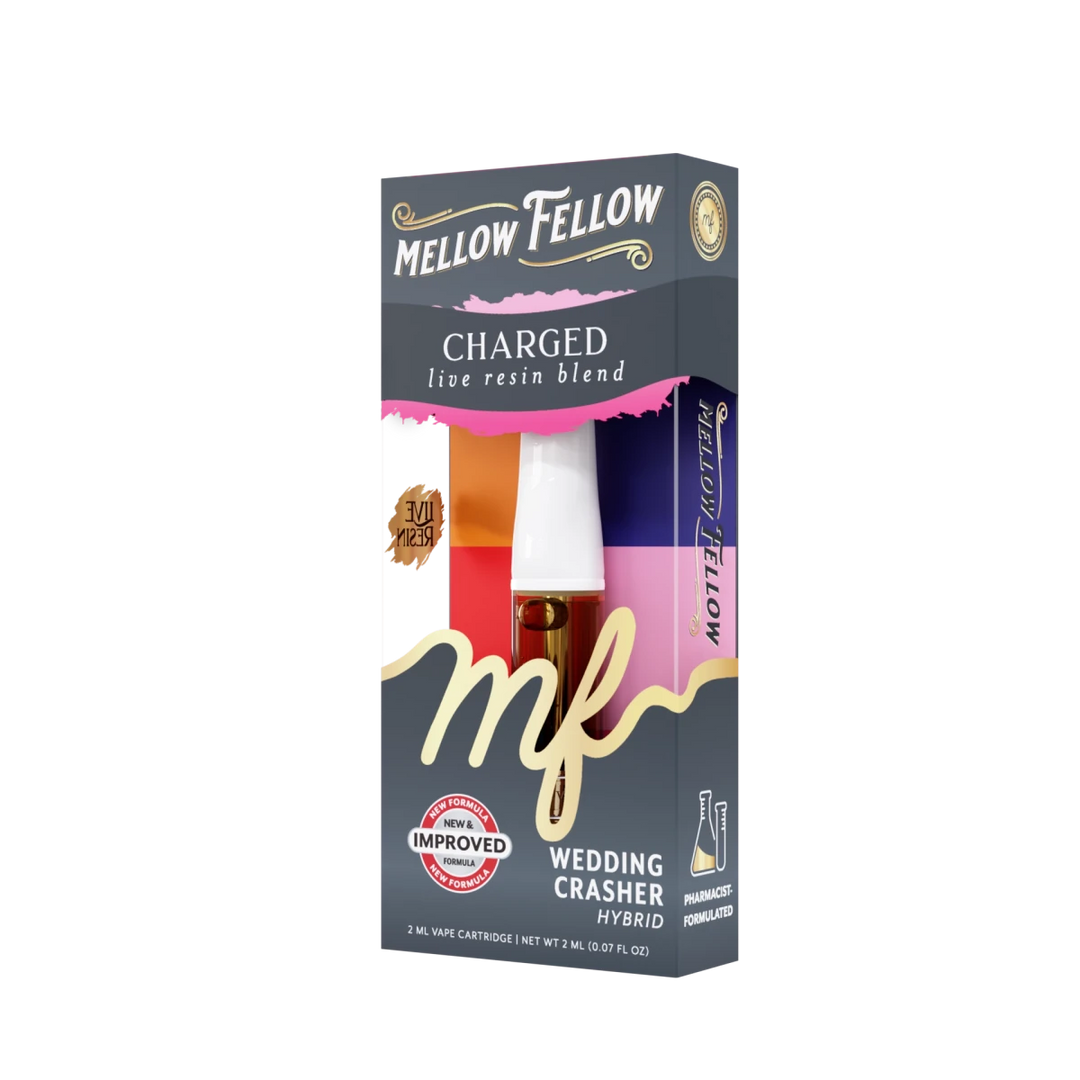 Charged Blend 2ml Live Resin Vape Cartridge - Wedding Crasher (Hybrid) - Mellow Fellow