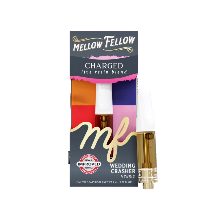 Charged Blend 2ml Live Resin Vape Cartridge - Wedding Crasher (Hybrid) - Mellow Fellow
