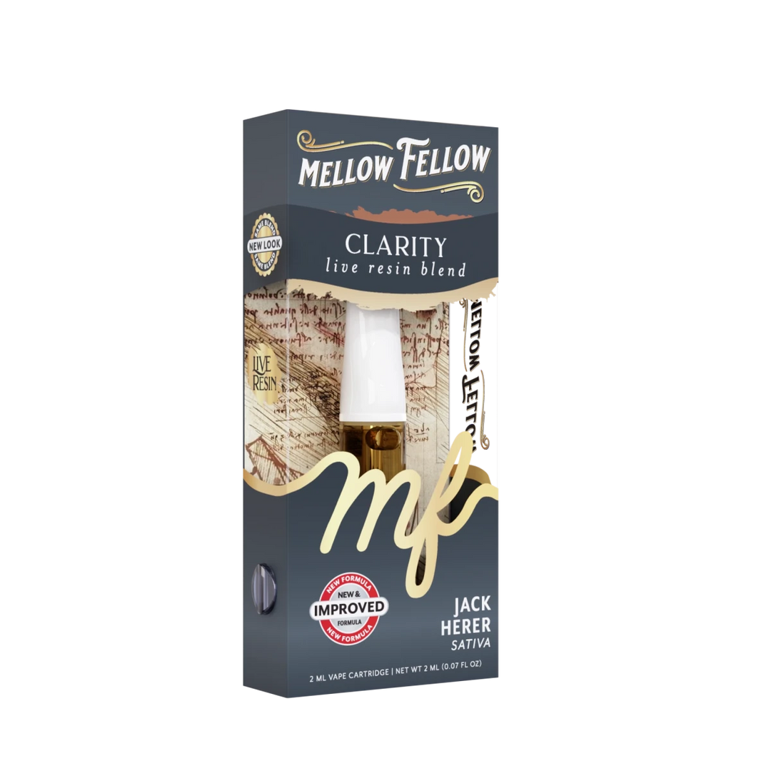 Clarity Blend 2ml Live Resin Vape Cartridge - Jack Herer (Sativa) - Mellow Fellow