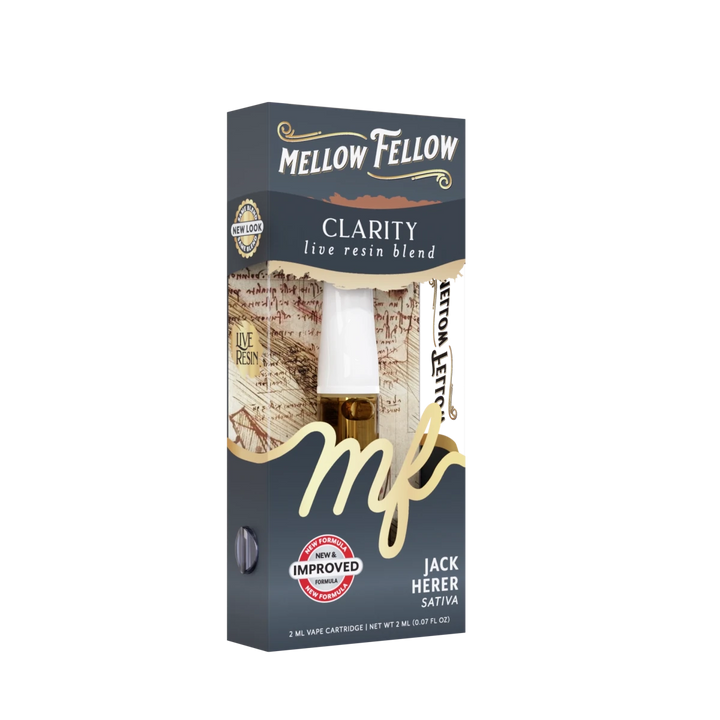 Clarity Blend 2ml Live Resin Vape Cartridge - Jack Herer (Sativa) - Mellow Fellow