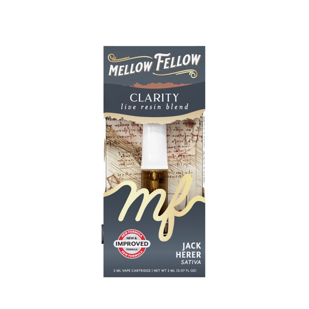 Clarity Blend 2ml Live Resin Vape Cartridge - Jack Herer (Sativa) - Mellow Fellow