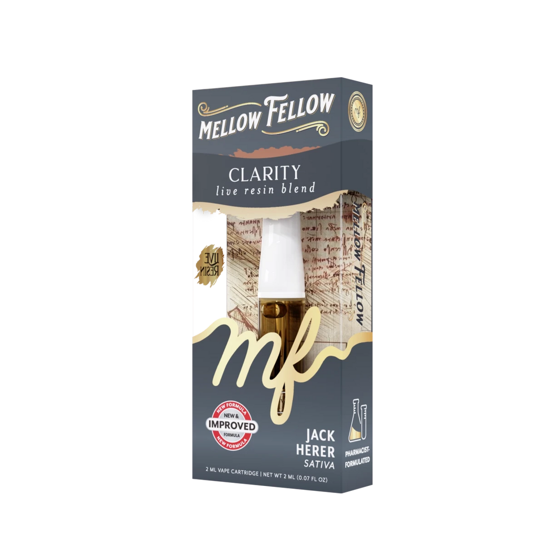 Clarity Blend 2ml Live Resin Vape Cartridge - Jack Herer (Sativa) - Mellow Fellow