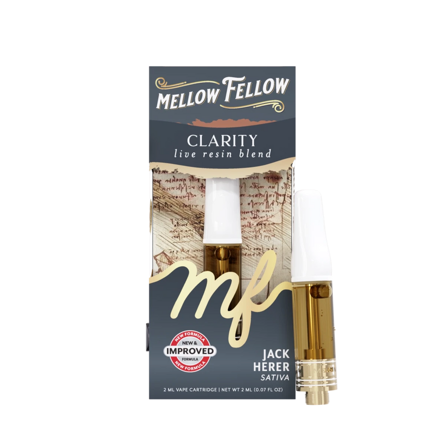 Clarity Blend 2ml Live Resin Vape Cartridge - Jack Herer (Sativa) - Mellow Fellow
