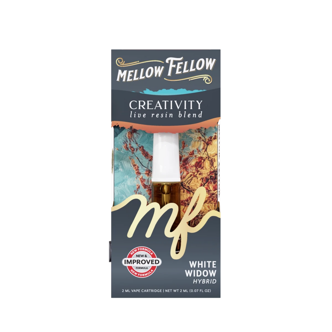 Creativity Blend 2ml Live Resin Vape Cartridge - White Widow (Hybrid) - Mellow Fellow