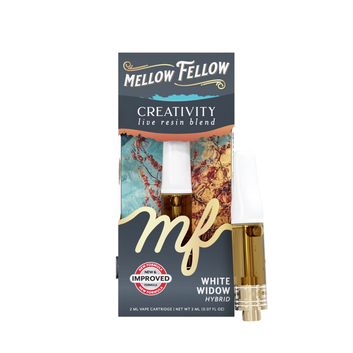 Creativity Blend 2ml Live Resin Vape Cartridge - White Widow (Hybrid) - Mellow Fellow