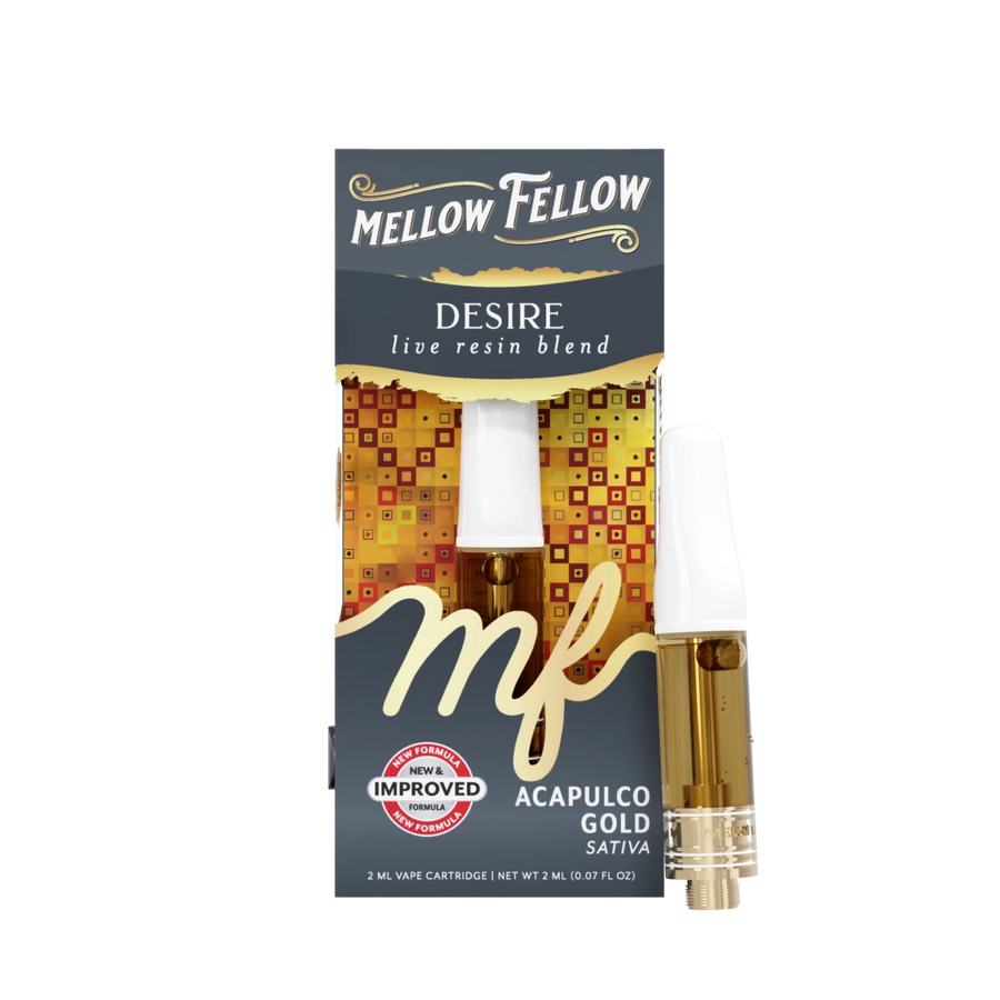 Desire Blend 2ml Live Resin Vape Cartridge - Acapulco Gold (Sativa) - Mellow Fellow