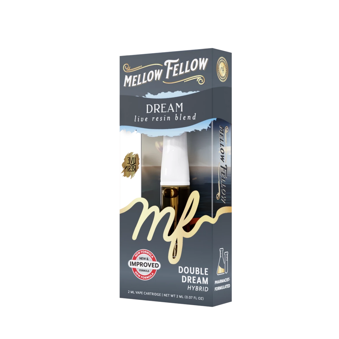 Dream Blend 2ml Live Resin Vape Cartridge - Double Dream (Hybrid) - Mellow Fellow