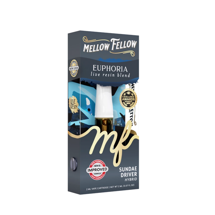Euphoria Blend 2ml Live Resin Vape Cartridge - Sundae Driver (Hybrid) - Mellow Fellow