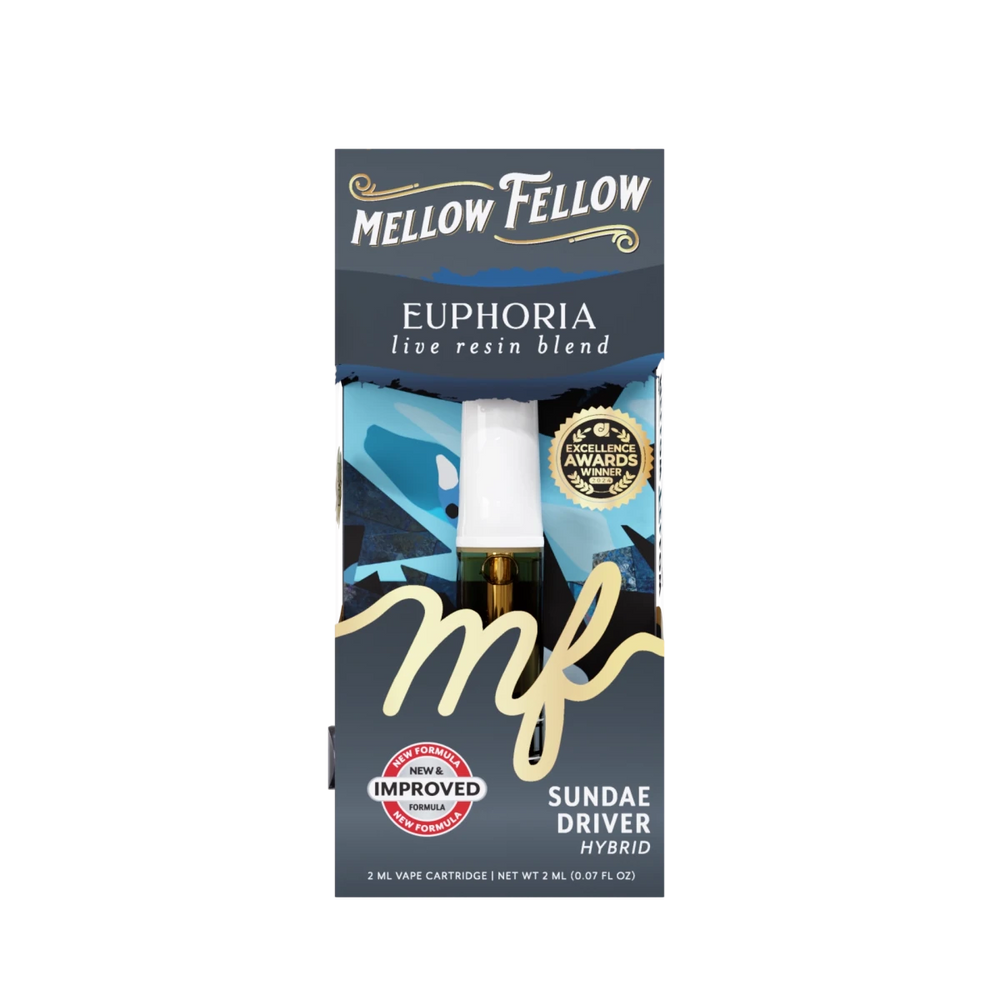 Euphoria Blend 2ml Live Resin Vape Cartridge - Sundae Driver (Hybrid) - Mellow Fellow