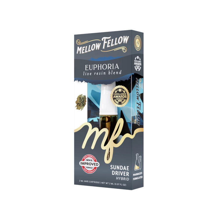 Euphoria Blend 2ml Live Resin Vape Cartridge - Sundae Driver (Hybrid) - Mellow Fellow