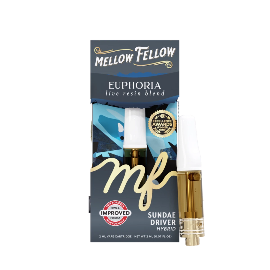 Euphoria Blend 2ml Live Resin Vape Cartridge - Sundae Driver (Hybrid) - Mellow Fellow
