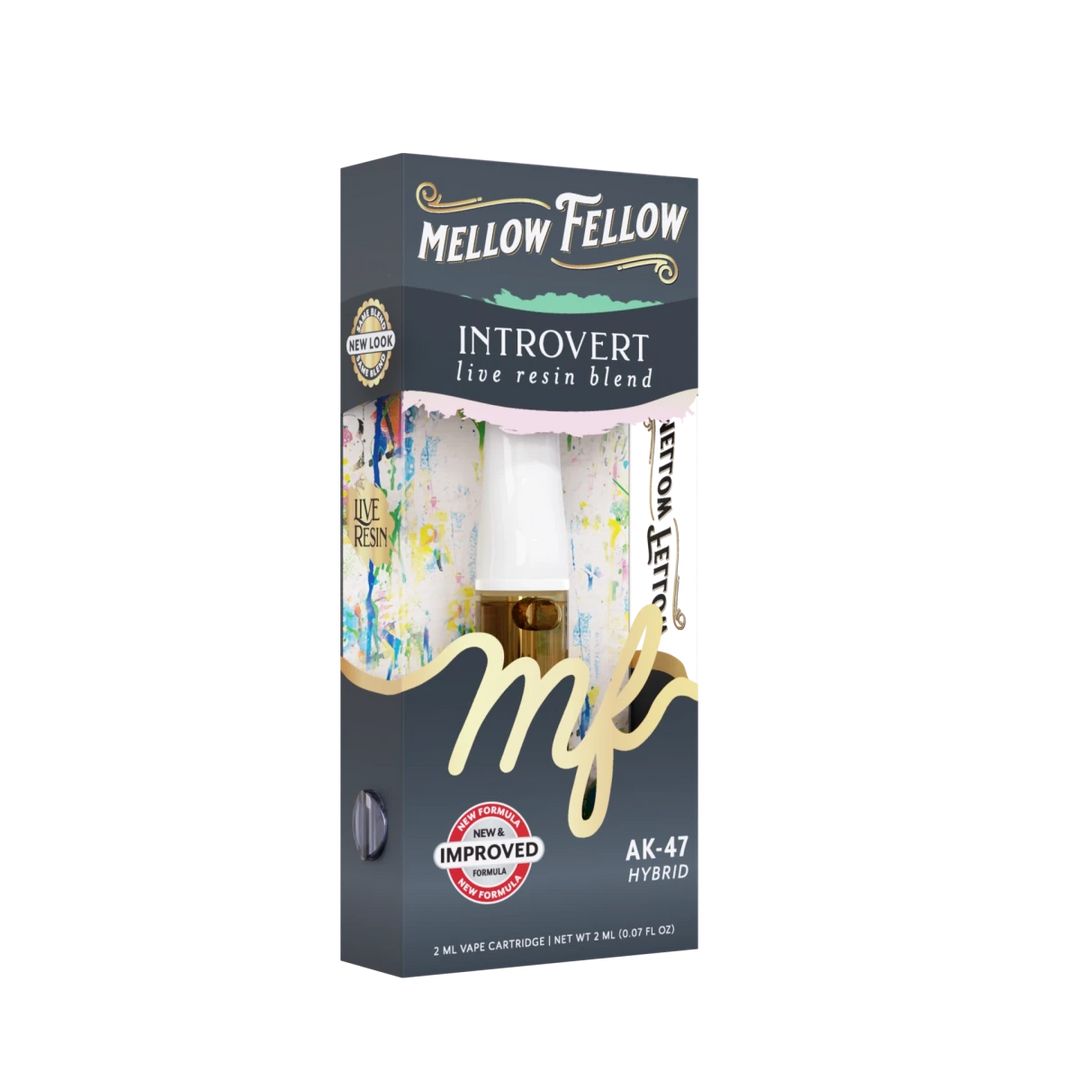 Introvert Blend 2ml Live Resin Vape Cartridge - AK - 47 (Hybrid) - Mellow Fellow