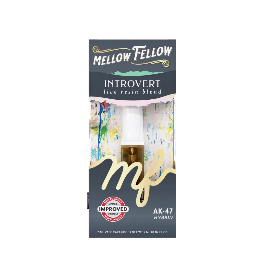 Introvert Blend 2ml Live Resin Vape Cartridge - AK - 47 (Hybrid) - Mellow Fellow