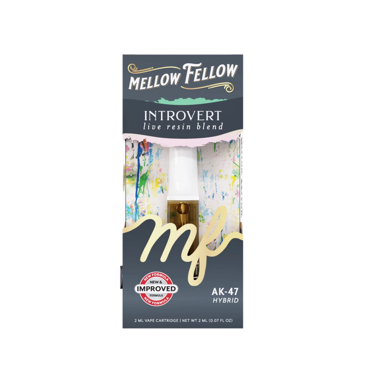 Introvert Blend 2ml Live Resin Vape Cartridge - AK - 47 (Hybrid) - Mellow Fellow