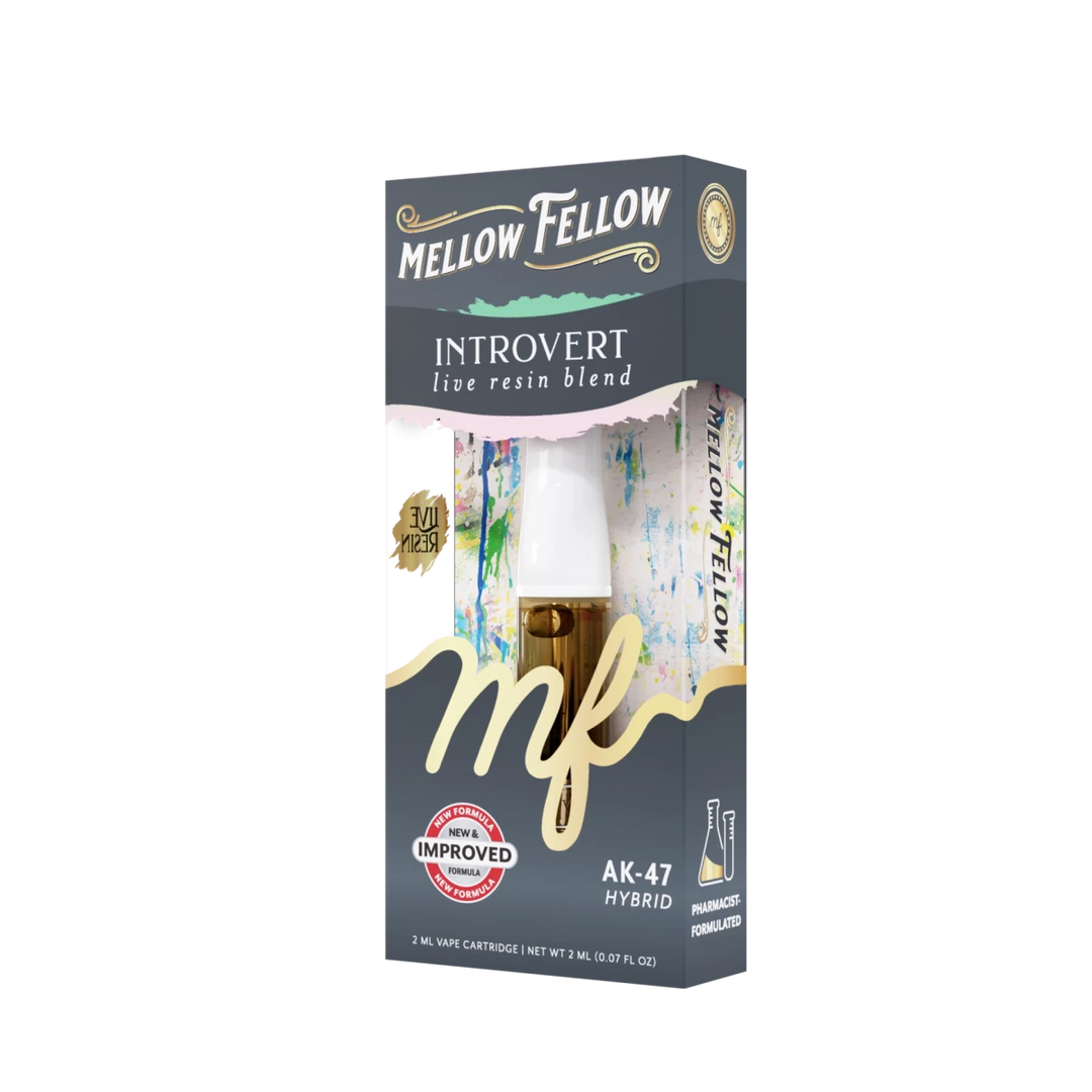 Introvert Blend 2ml Live Resin Vape Cartridge - AK - 47 (Hybrid) - Mellow Fellow