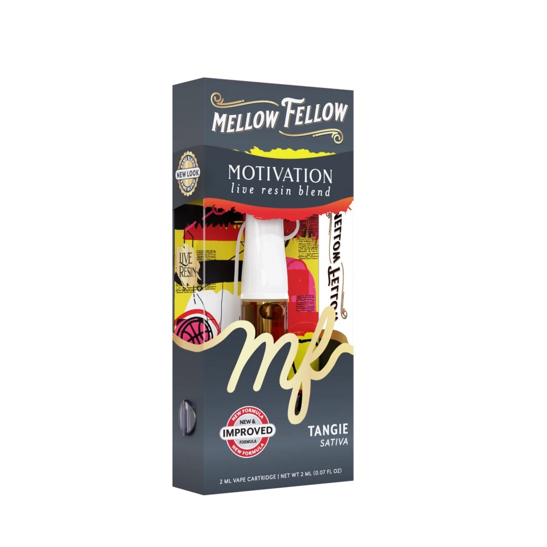 Motivation Blend 2ml Live Resin Vape Cartridge - Tangie (Sativa) - Mellow Fellow