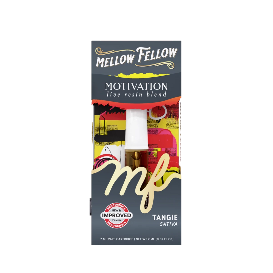 Motivation Blend 2ml Live Resin Vape Cartridge - Tangie (Sativa) - Mellow Fellow
