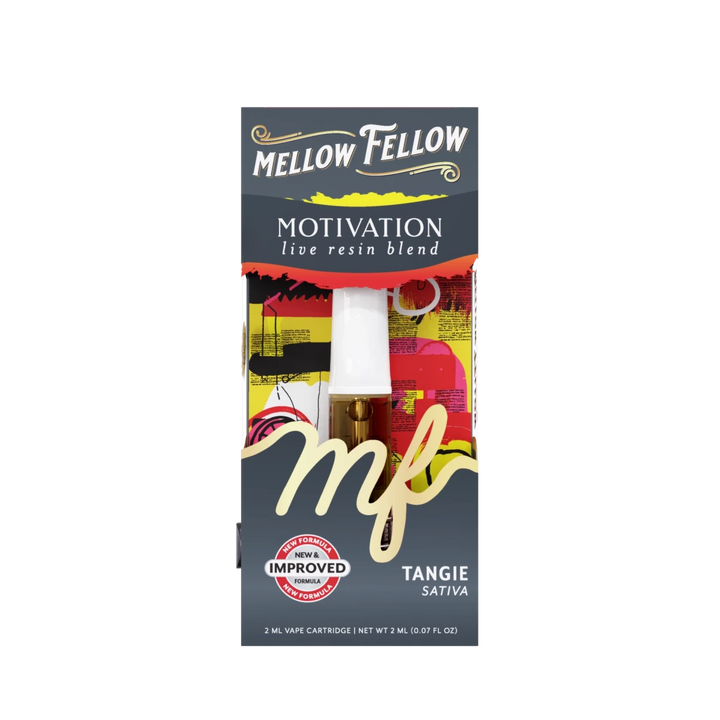 Motivation Blend 2ml Live Resin Vape Cartridge - Tangie (Sativa) - Mellow Fellow