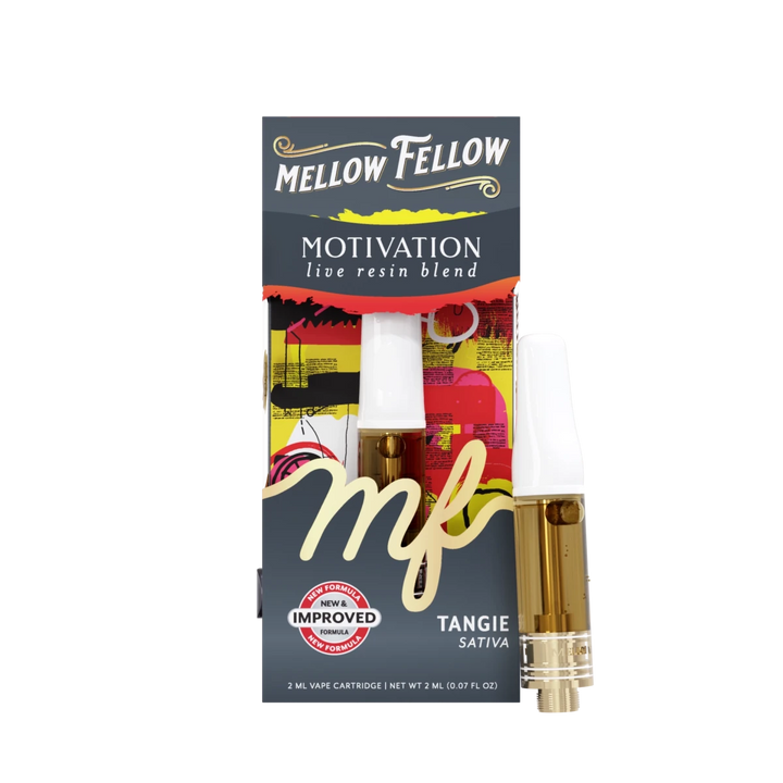 Motivation Blend 2ml Live Resin Vape Cartridge - Tangie (Sativa) - Mellow Fellow