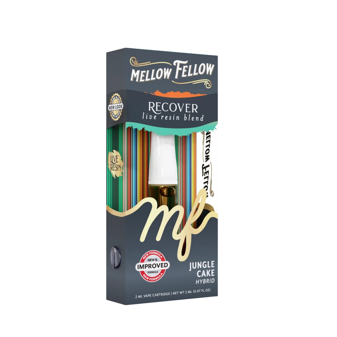 Recover Blend 2ml Live Resin Vape Cartridge - Jungle Cake (Hybrid)  Mellow  Fellow