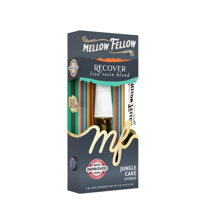 Recover Blend 2ml Live Resin Vape Cartridge - Jungle Cake (Hybrid) - Mellow Fellow