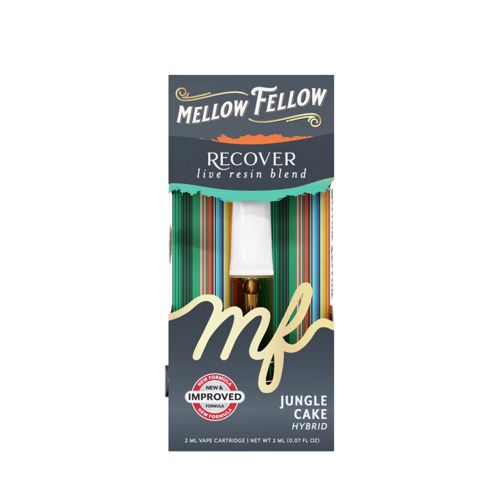 Recover Blend 2ml Live Resin Vape Cartridge - Jungle Cake (Hybrid) - Mellow Fellow