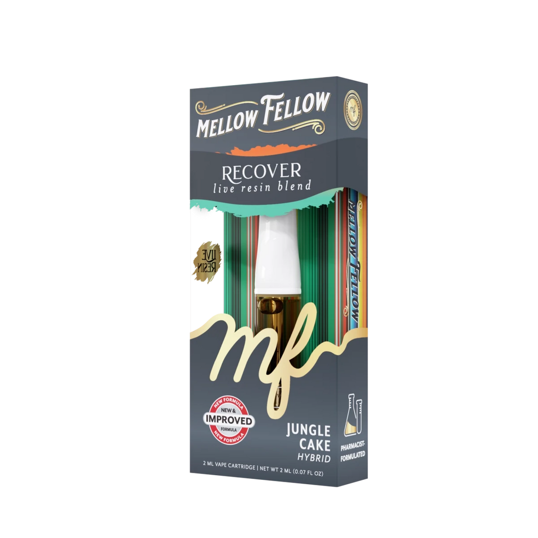 Recover Blend 2ml Live Resin Vape Cartridge - Jungle Cake (Hybrid) - Mellow Fellow