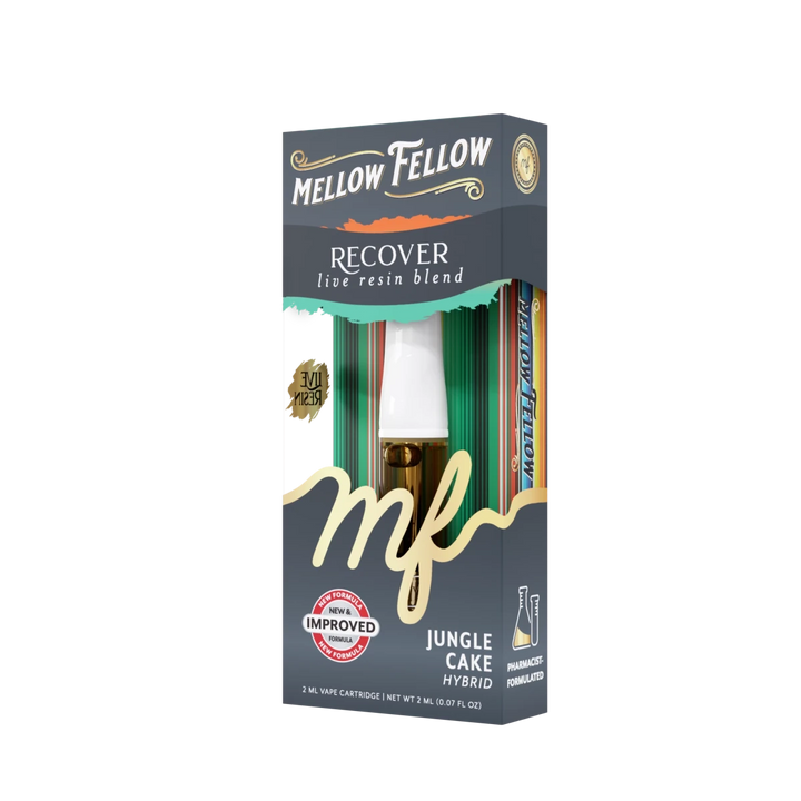 Recover Blend 2ml Live Resin Vape Cartridge - Jungle Cake (Hybrid) - Mellow Fellow