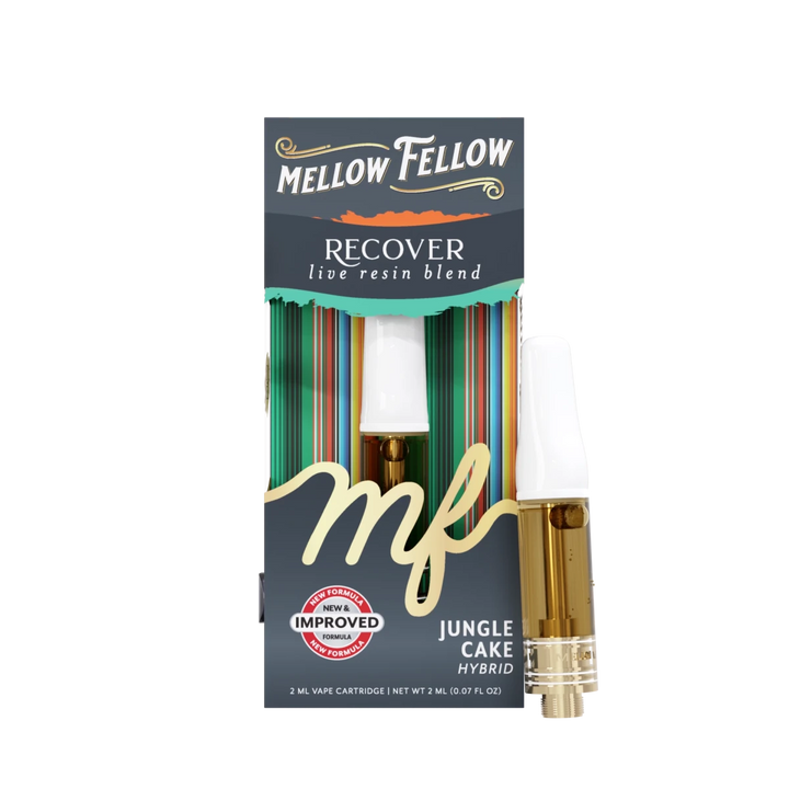 Recover Blend 2ml Live Resin Vape Cartridge - Jungle Cake (Hybrid) - Mellow Fellow